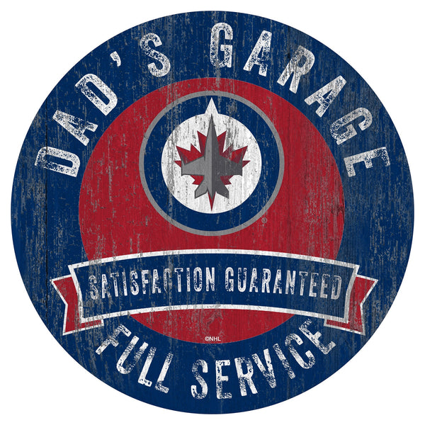 Winnipeg Jets 0862-12in Dad's Garage Circle