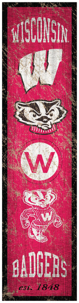 Wisconsin Badgers 0787-Heritage Banner 6x24