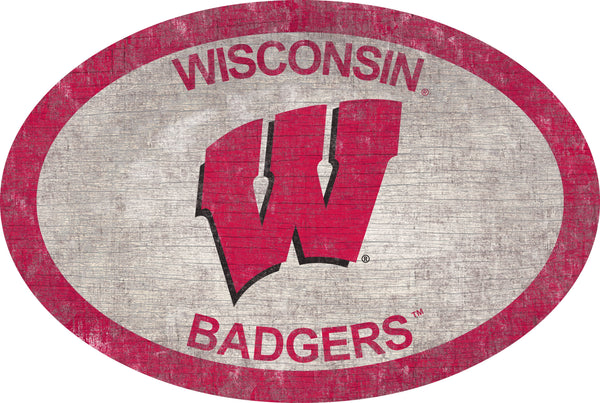 Wisconsin Badgers 0805-46in Team Color Oval