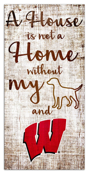 Wisconsin Badgers 0867-A House is not a Home 6x12