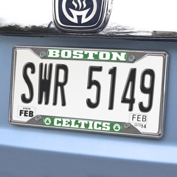 Wholesale-Boston Celtics License Plate Frame NBA Exterior Auto Accessory - 6.25" x 12.25" SKU: 14839