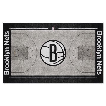 Wholesale-Brooklyn Nets 6X10 Plush NBA Plush Area Rug - 70" x 117" SKU: 34431