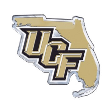 Wholesale-Central Florida Embossed State Emblem University of Central Florida Embossed State Emblem 3.25” x 3.25 - "UCF" Logo / Shape of Florida SKU: 60894