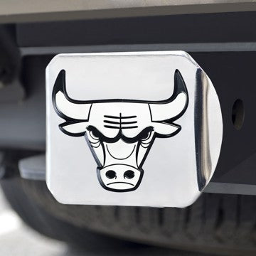 Wholesale-Chicago Bulls Hitch Cover NBA Chrome Emblem on Chrome Hitch - 3.4" x 4" SKU: 15117