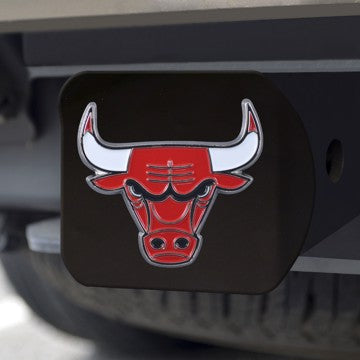 Wholesale-Chicago Bulls Hitch Cover NBA Color Emblem on Black Hitch - 3.4" x 4" SKU: 22722