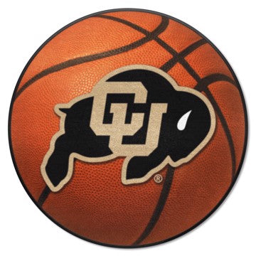 Wholesale-Colorado Buffaloes Basketball Mat Accent Rug - Round - 27" diameter SKU: 4089