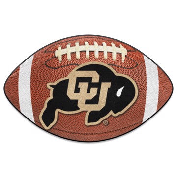 Wholesale-Colorado Buffaloes Football Mat Accent Rug - Shaped - 20.5" x 32.5" SKU: 4087