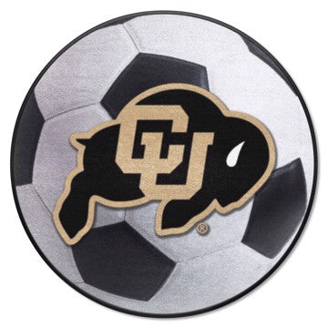 Wholesale-Colorado Buffaloes Soccer Ball Mat Accent Rug - Round - 27" diameter SKU: 4091