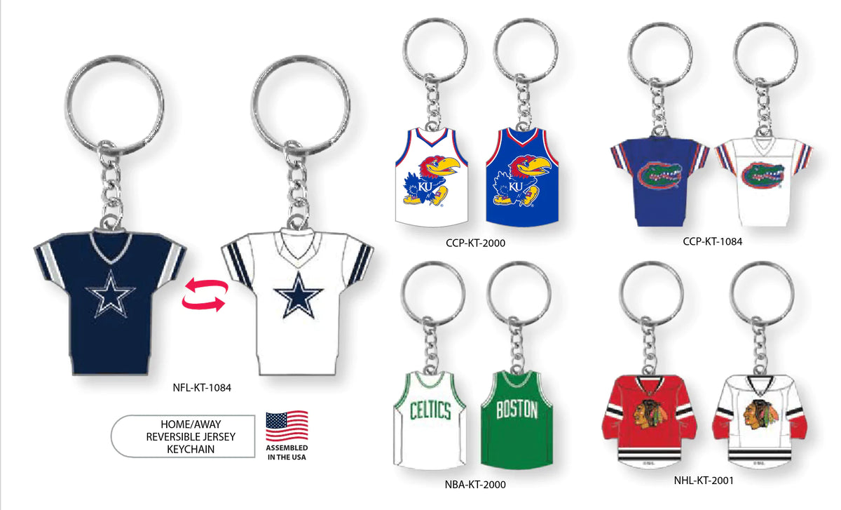 PIRATES REVERSIBLE HOME/AWAY JERSEY KEYCHAIN