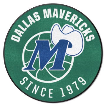 Wholesale-Dallas Mavericks Roundel Mat - Retro Collection NBA Accent Rug - Round - 27" diameter SKU: 35266