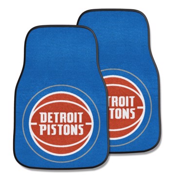 Wholesale-Detroit Pistons 2-pc Carpet Car Mat Set NBA Auto Floor Mat - 2 piece Set - 17" x 27" SKU: 9259