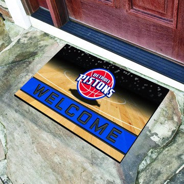 Wholesale-Detroit Pistons Crumb Rubber Door Mat NBA Outdoor Door Mat - 18" x 30" SKU: 21948