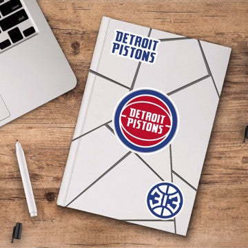 Wholesale-Detroit Pistons Decal 3-pk NBA 3 Piece - 5” x 6.25” (total) SKU: 63214