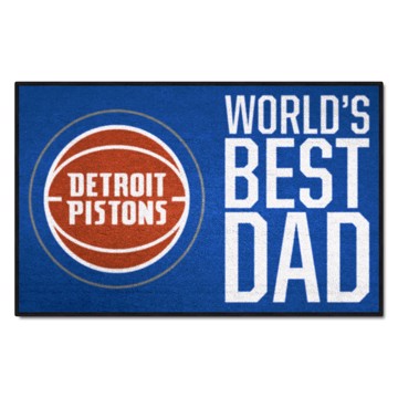 Wholesale-Detroit Pistons Starter Mat - World's Best Dad NBA Accent Rug - 19" x 30" SKU: 31185