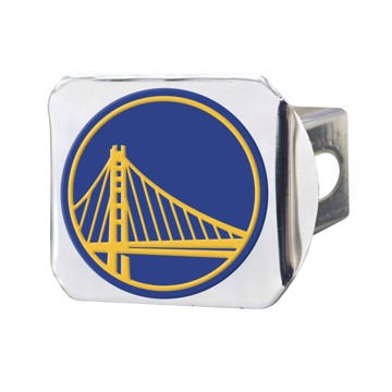 Wholesale-Golden State Warriors Hitch Cover NBA Color Emblem on Chrome Hitch - 3.4" x 4" SKU: 22729