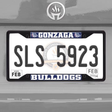 Wholesale-Gonzaga University License Plate Frame - Black Gonzaga - NCAA - Black Metal License Plate Frame SKU: 31825