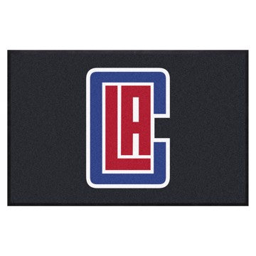 Wholesale-Los Angeles Clippers 4X6 High-Traffic Mat with Rubber Backing NBA Commercial Mat - Landscape Orientation - Indoor - 43" x 67" SKU: 9921