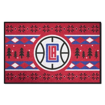 Wholesale-Los Angeles Clippers Holiday Sweater Starter Mat NBA Accent Rug - 19" x 30" SKU: 26827