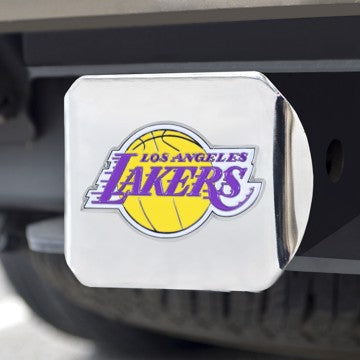 Wholesale-Los Angeles Lakers Hitch Cover NBA Color Emblem on Chrome Hitch - 3.4" x 4" SKU: 22733