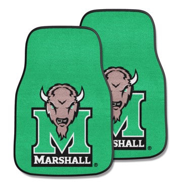 Wholesale-Marshall Thundering Herd 2-pc Carpet Car Mat Set 17in. x 27in. - 2 Pieces SKU: 5267