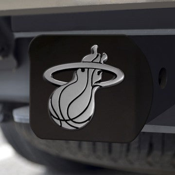 Wholesale-Miami Heat Hitch Cover NBA Chrome Emblem on Black Hitch - 3.4" x 4" SKU: 21014