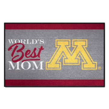 Wholesale-Minnesota Golden Gophers Starter Mat - World's Best Mom 19"x30" SKU: 34556