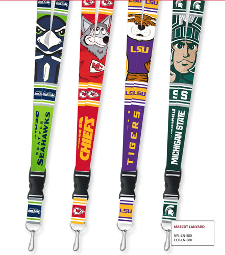 {{ Wholesale }} Mississippi State Bulldogs Mascot Lanyards (approx. 36"x36" - will vary) 