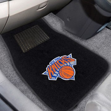 Wholesale-New York Knicks Embroidered Car Mat Set NBA Auto Floor Mat - 2 piece Set - 17" x 25.5" SKU: 17614