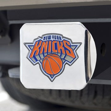 Wholesale-New York Knicks Hitch Cover NBA Color Emblem on Chrome Hitch - 3.4" x 4" SKU: 22737