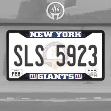 Wholesale-NFL - New York Giants License Plate Frame - Black New York Giants - NFL - Black Metal License Plate Frame SKU: 31368