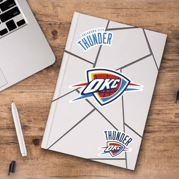 Wholesale-Oklahoma City Thunder Decal 3-pk NBA 3 Piece - 5” x 6.25” (total) SKU: 63253