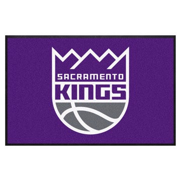 Wholesale-Sacramento Kings 4X6 High-Traffic Mat with Rubber Backing NBA Commercial Mat - Landscape Orientation - Indoor - 43" x 67" SKU: 9644