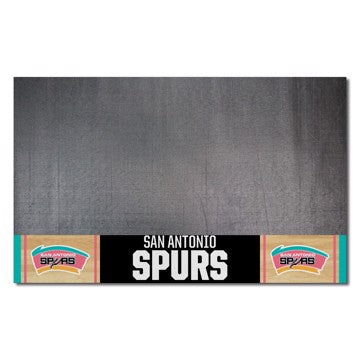 Wholesale-San Antonio Spurs Grill Mat - Retro Collection NBA Vinyl Mat - 26" x 42" SKU: 35388