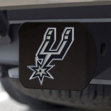 Wholesale-San Antonio Spurs Hitch Cover NBA Color Emblem on Black Hitch - 3.4" x 4" SKU: 22746