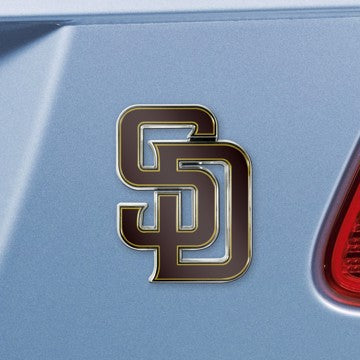 Wholesale-San Diego Padres Emblem - Color MLB Exterior Auto Accessory - Color Emblem - 3.2" x 3" SKU: 26693