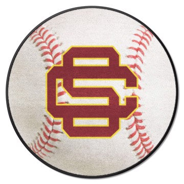 Wholesale-Southern California Trojans Baseball Mat NCAA Accent Rug - Round - 27" diameter SKU: 36541