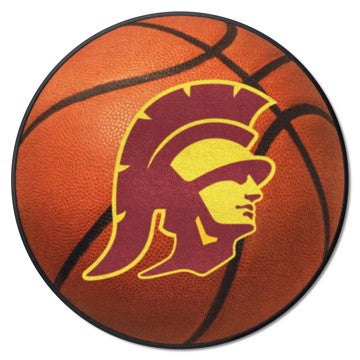 Wholesale-Southern California Trojans Basketball Mat NCAA Accent Rug - Round - 27" diameter SKU: 36542