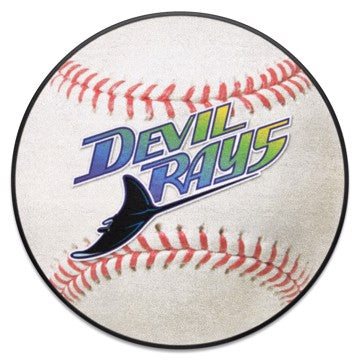 Wholesale-Tampa Bay Devil Rays Baseball Mat - Retro Collection MLB Accent Rug - Round - 27" diameter SKU: 2304