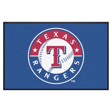 Wholesale-Texas Rangers 4X6 High-Traffic Mat with Durable Rubber Backing MLB Commercial Mat - Landscape Orientation - Indoor - 43" x 67" SKU: 9871