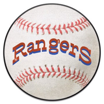 Wholesale-Texas Rangers Baseball Mat - Retro Collection MLB Accent Rug - Round - 27" diameter SKU: 2029