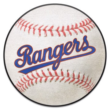 Wholesale-Texas Rangers Baseball Mat - Retro Collection MLB Accent Rug - Round - 27" diameter SKU: 2173