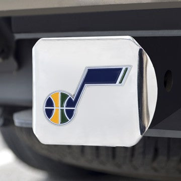 Wholesale-Utah Jazz Hitch Cover NBA Color Emblem on Chrome Hitch - 3.4" x 4" SKU: 22747