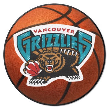 Wholesale-Vancouver Grizzlies Basketball Mat - Retro Collection NBA Accent Rug - Round - 27" diameter SKU: 35431