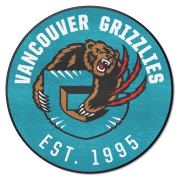 Wholesale-Vancouver Grizzlies Roundel Mat - Retro Collection NBA Accent Rug - Round - 27" diameter SKU: 35427