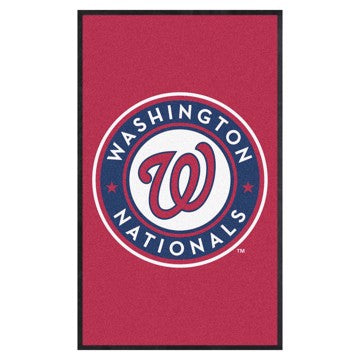 Wholesale-Washington Nationals 3X5 High-Traffic Mat with Durable Rubber Backing MLB Commercial Mat - Portrait Orientation - Indoor - 33.5" x 57" SKU: 9874