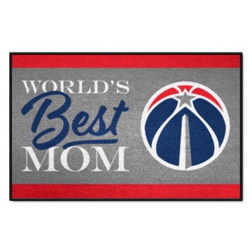 Wholesale-Washington Wizards Starter Mat - World's Best Mom NBA Accent Rug - 19" x 30" SKU: 34198