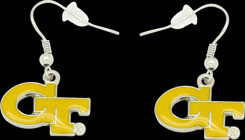 Wholesale GEORGIA TECH COLLEGE LOGO DANGLER EARRINGS CCP-ER-015-10