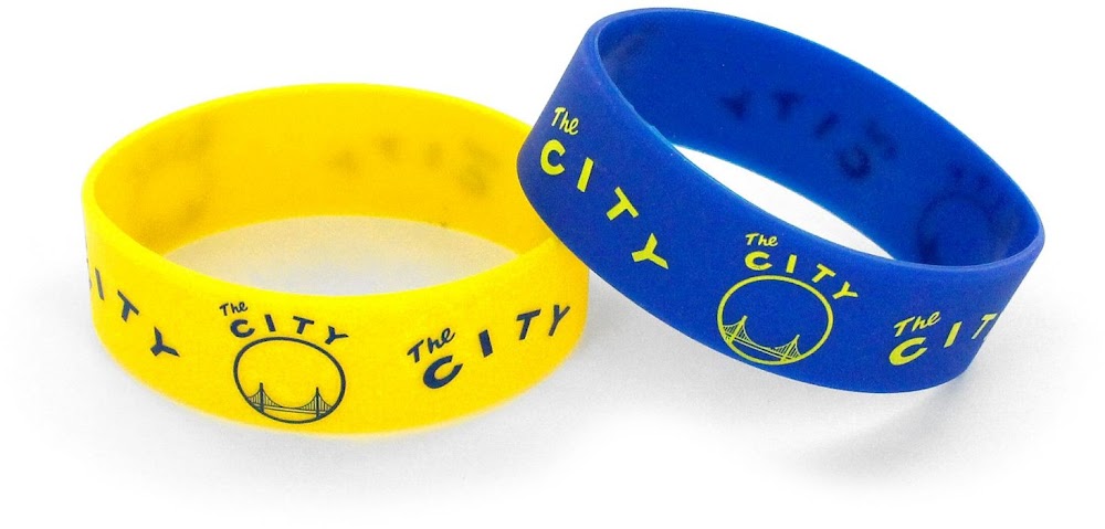 Wholesale WARRIORS "THE CITY" WIDE RUBBER BRACELETS NBA-BC-207-23-HWC