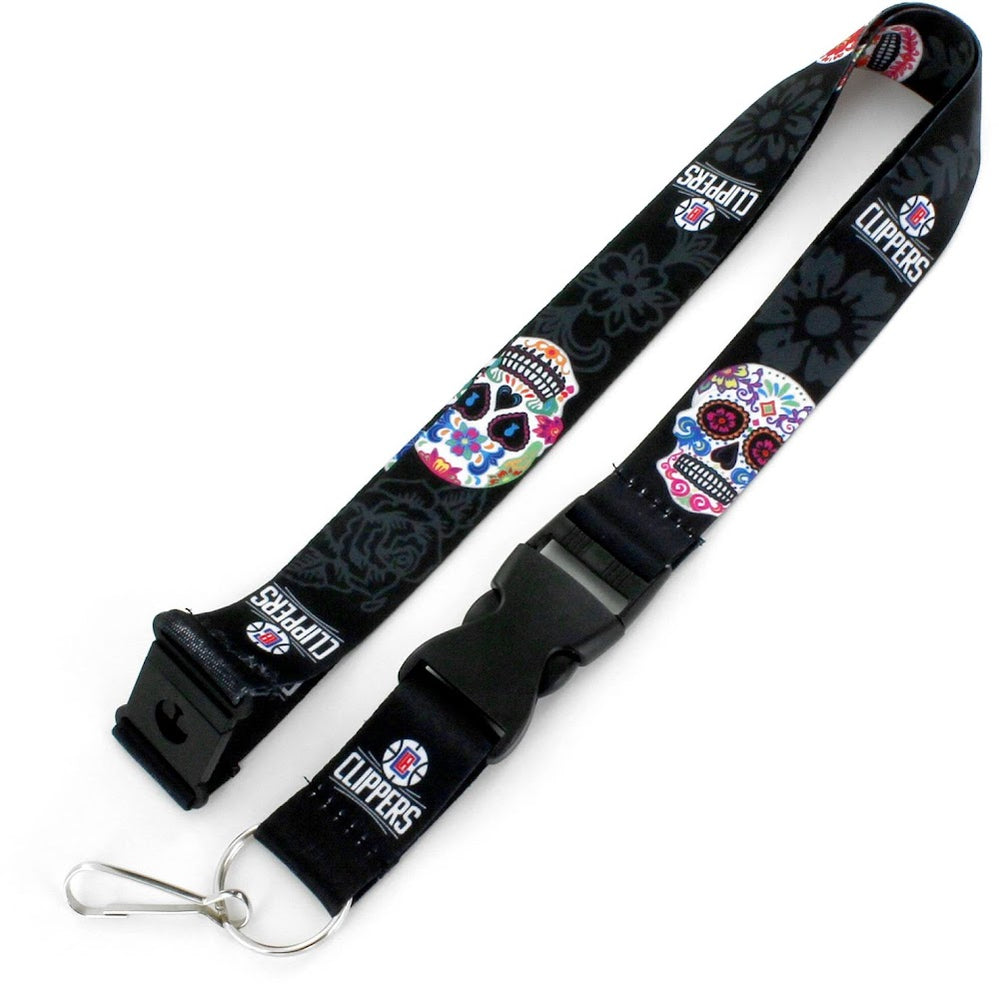 Wholesale CLIPPERS (BLACK) SUGAR SKULL LANYARD NBA-LN-570-24