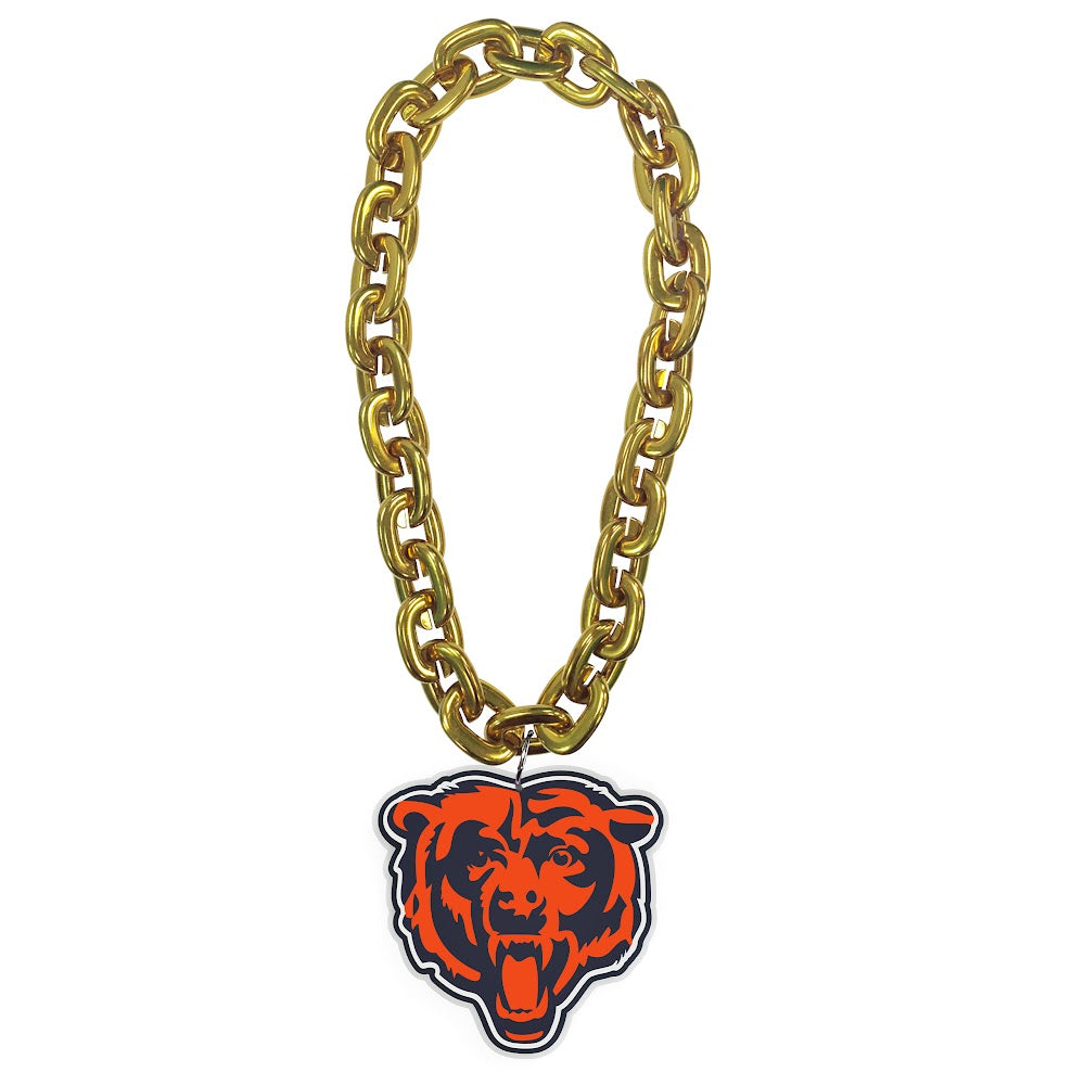 Wholesale CHICAGO BEARS HEAD (GOLD) FAN CHAIN NFL-FF-590-16-HD-GD